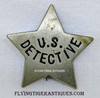 Wonderful circa 1870 Small, Lapel, or UNDER Lepel United States Detective Service 5-point Star Badge