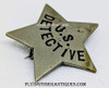 Wonderful circa 1870 Small, Lapel, or UNDER Lepel United States Detective Service 5-point Star Badge