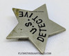 Wonderful circa 1870 Small, Lapel, or UNDER Lepel United States Detective Service 5-point Star Badge