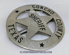 Great Old West 1900’s – 1910’s Concho County Texas Full Sheriff Circle Star Badge