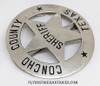 Great Old West 1900’s – 1910’s Concho County Texas Full Sheriff Circle Star Badge