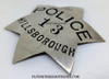 Extremely Rare 1910’s 1st Issue Hillsborough California Police Badge # 13 by Patrick & Co