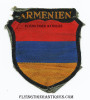 Rare WWII Nazi Wehrmacht Heer ARMENIEN Armenian Bevo Weave Volunteer Sleeve Shield Removed from Uniform and brought Home by Colonel Holley or Colonel De Salvo of the OSS