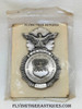 Minty circa 1965 USAF United States Air Force Air Police Badge # K7484 on original Card & in Original Bag of Issue V in circle Maker Mark for Vanguard Industries