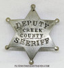 wonderful circa 1900’s Creek County Oklahoma (Possibly TERRITORIAL!!) Deputy Sheriff 6-point Round Tip Star Badge. Great Look!