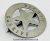 Wonderful 1870’s – 1880’s Hand Stamped Nickel “Stock” Deputy Sheriff Circle Star Badge with a great “Been There” Look