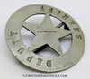 Wonderful 1870’s – 1880’s Hand Stamped Nickel “Stock” Deputy Sheriff Circle Star Badge with a great “Been There” Look