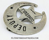 Great Old West 1880’s – 1890’s Deputy Constable Crescent Circle Star Badge with 1892 Scratched on back
