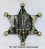 Great Old West circa 1900 Small special Police 6-point LARGE Ball Tips Badge with Great Been There Look!