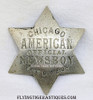 Great circa 1900 Chicago American Official Newsboy West Division Badge