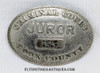 Great circa 1910’s cook county Illinois Criminal Court Juror Badge # 55 by Meyer & Wenthe