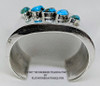 Wonderful circa Late 1950’s Navajo Silver Mid-Century Modernist Bracelet with Turquoise Mountain Turquoise by RAMON PLATERO