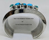 Wonderful circa Late 1950’s Navajo Silver Mid-Century Modernist Bracelet with Turquoise Mountain Turquoise by RAMON PLATERO