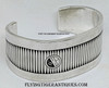 Gorgeous 1980’s – 1990’s Heavy Navajo Silver Modernist Minimalist Bracelet by Howard Nelson