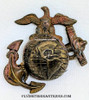 Rare Early 1890’s M1892 USMC Enlisted Undress/Dress EG&A EGA kepi Hat Badge with All Wires intact
