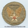 Beautiful Early WWII circa 1942 - 1943 China Air Task Force CBI Made USAAF HQ Patch in Silk & Wire Embroidered on Woven Wool