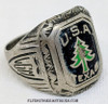 Wonderful 1930’s Civilian Conservation Corps CCC California Camp 871 Hillsboro Texas Sterling Member Ring Size 10