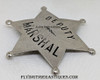Great Larger Old West Stock Deputy Marshal 6-Point Stamped Ball Tips Badge circa 1890’s