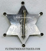 Great Larger Old West Stock Deputy Marshal 6-Point Stamped Ball Tips Badge circa 1890’s