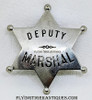Great Larger Old West Stock Deputy Marshal 6-Point Stamped Ball Tips Badge circa 1890’s