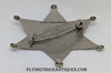 Great Larger Old West Stock Deputy Marshal 6-Point Stamped Ball Tips Badge circa 1890’s