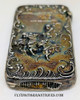 Gorgeous circa 1900 Home Insurance Co of New York Sterling Vesta Match Safe with Horse Drawn Steam Fire Engine