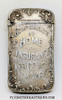 Gorgeous circa 1900 Home Insurance Co of New York Sterling Vesta Match Safe with Horse Drawn Steam Fire Engine