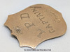 Extremely Rare Historic, & Wonderful 1870’s Leadville Colorado Police Captain Badge with Hand Engraved Gold Front