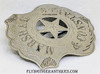 Wonderful 1880’s LARGE & Unique Marshal & Constable Circle Cut Out Star Shield Badge by C.W. Wadsworth of Springfield Ohio