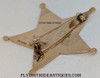 Great 1919 Wichita County Texas 14K Gold 5-point Round Tip Star Badge of Sheriff R.L. McFall