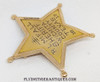 Great 1919 Wichita County Texas 14K Gold 5-point Round Tip Star Badge of Sheriff R.L. McFall