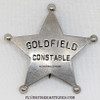 Extremely Rare & Historic Goldfield Nevada Constable 5-point Round Tip Star Badge by Northwestern Stamp Works. Circa 1900’s