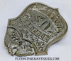 Circa 1900 Deputy US Marshal Eagle Top Shield Badge in Nickel Plated Brass