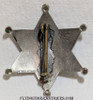 Great Old West Early 1890’s “Stock” Deputy Sheriff 6-point Disk Tip Star Badge by Denver Colorado Maker A.S. Cater