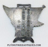 Extremely Rare 2603: Showa 18 Imperial Japanese Navy Specialized Fighter Aircraft Mechanic Class 55 Horner Fob of Mr Hirano in Pure Silver