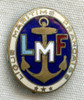 Circa 1930s French Maritime League (Ligue Maritime Francaise - LMF) Beret Badge