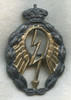 Scarce Early WWII Plated Zinc Italian Air Force Dive Bomber Qualification Badge Gold Level by Bomisa