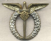 Circa 1950 Private Purchase Czechoslovakian Air Force Field Observer Badge Bright Finish