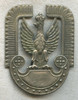Ca. 1980s Polish Air Force Enlisted Man Hat Badge in Silver-Plated Stamped Nickel