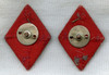 Scarce Circa 1939-1943 Pair of Spanish Air Force Instructor Collar Badges