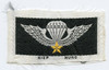 1960's Army of the Republic of Viet Nam (ARVN) Basic Parachutist Badge in Bevo Weave