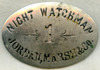 Wonderful 1890s Jordan Marsh & Co. Night Watchman #1 Badge