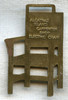 Rare 1910s-1920s Alcatraz Island Carpenter Shop Mission-Style Electric Chair Advertising Wat