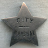 Circa 1900 City Marshal "Stock" Star Badge NO LONGER AVAILABLE