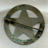 Circa 1870s-1880s Old West Handmade Police Circle Star in Nickel with Initials