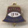 Anti-Prohibition Vintage Enameled Lapel Pin