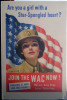 1943 Women's Army Corps (WAC) "Star-Spangled Heart" Recruiting Poster