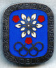 1968 Beautiful Enameled Badge from 10th Winter Olympic Games in Grenoble, France