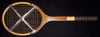 Vintage 1960s Slazenger Citation Wooden Tennis Racket #1705 with Cover & Dunhill Brace