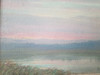 1942 Clyde Leon Keller Oil Painting on Board Lake Scene